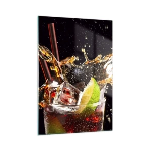 Obraz na skle - Radosť a energia farieb - 50x70 cm