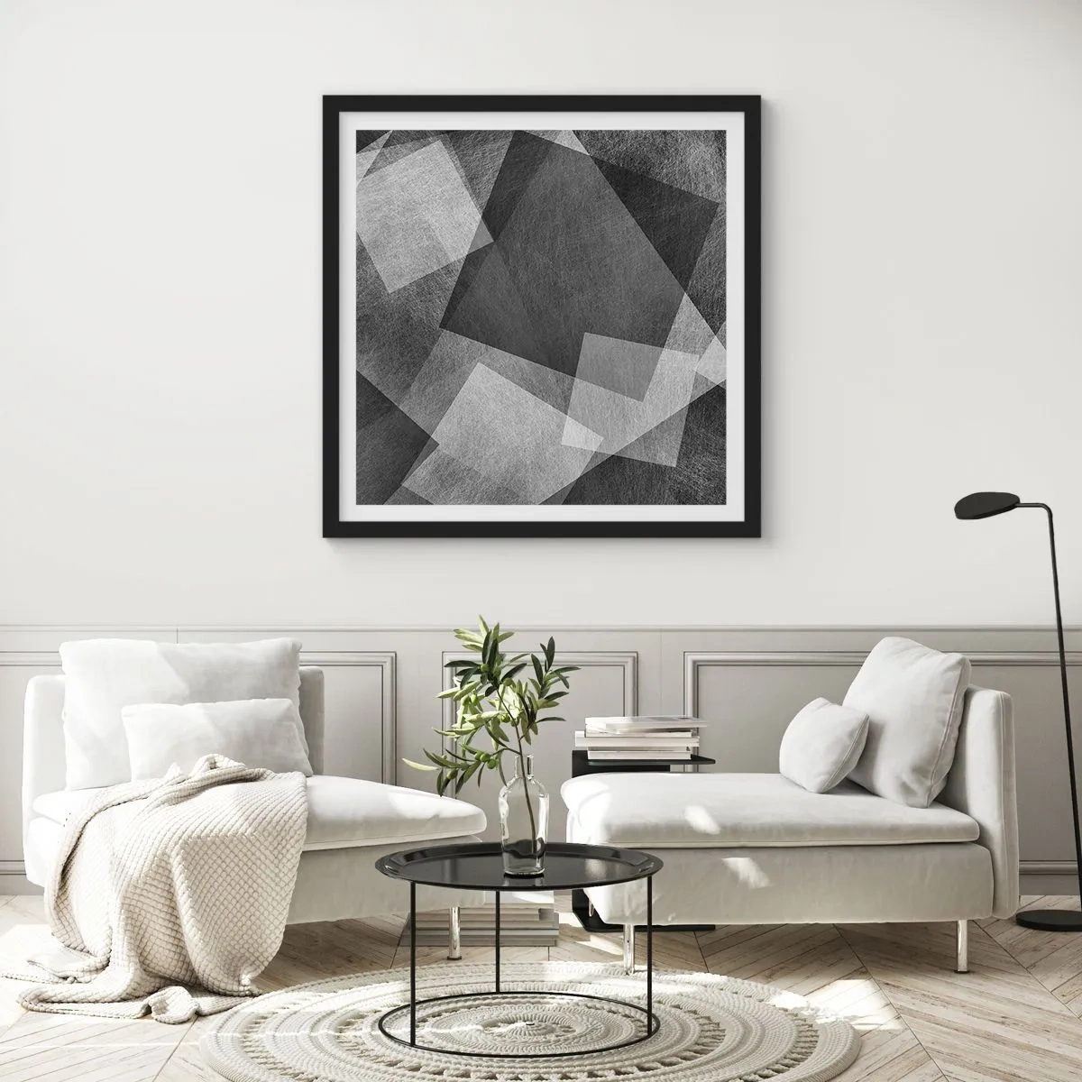 Plagát v čiernom ráme - Odveký symbol trvalosti a poriadku - 60x60 cm