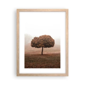 Plagát v ráme zo svetlého duba - Po rušnom lete - 30x40 cm