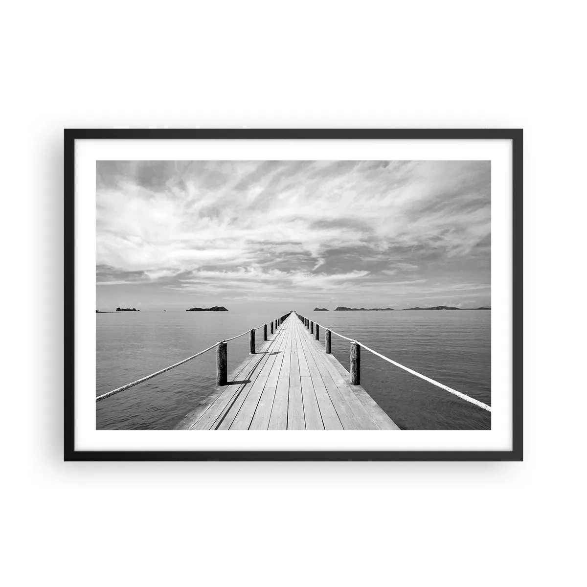 Plagát v čiernom ráme - Čo tak cesta… - 70x50 cm