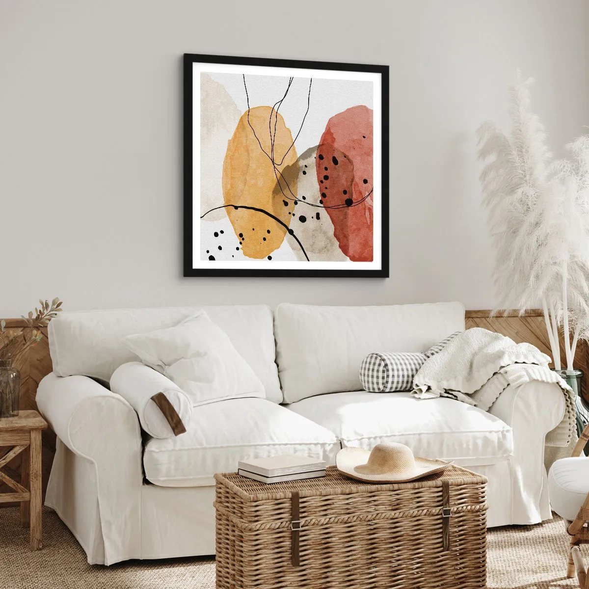 Plagát v čiernom ráme - Ako ľahký, priezračný vzduch - 50x50 cm