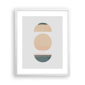 Plagát v bielom ráme - Kruh za kruhom - 40x50 cm