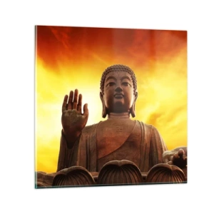 Obraz na skle - Svetový kľud - 40x40 cm