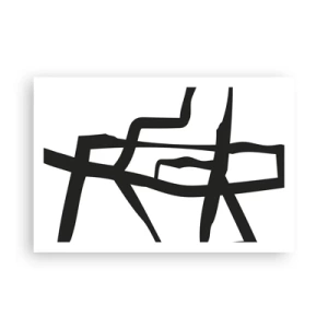 Plagát - Čiernobiela konštrukcia - 91x61 cm