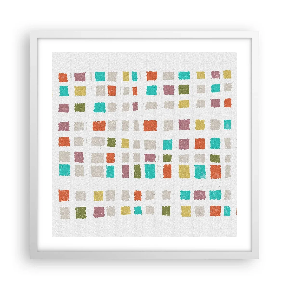 Plagát v bielom ráme - Neznáma hra - 50x50 cm
