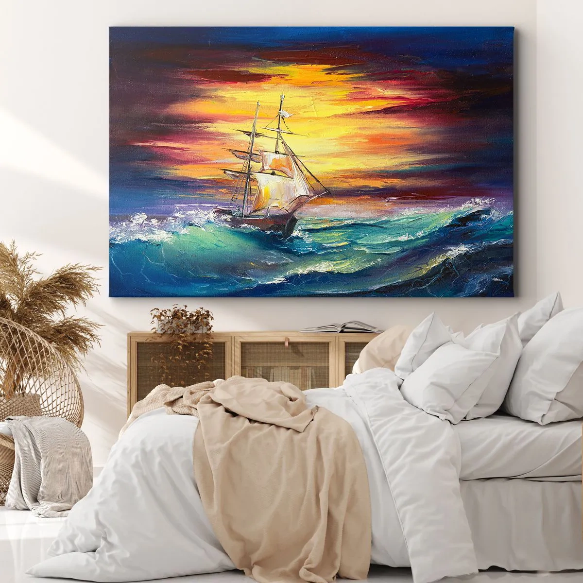 Obraz na plátne - Statočne proti vlnám - 120x80 cm