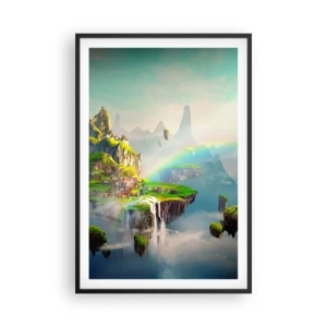 Plagát v čiernom ráme - Uprostred neba - šťastné ostrovy - 61x91 cm