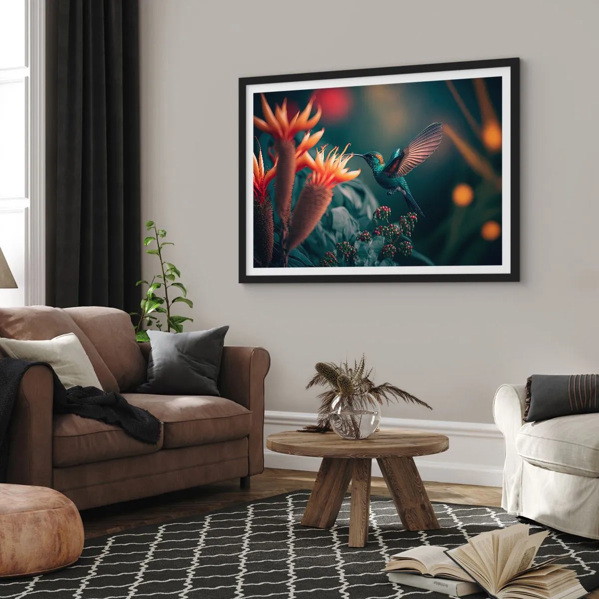 Plagát v čiernom ráme - Skutočne pestrý život - 70x50 cm