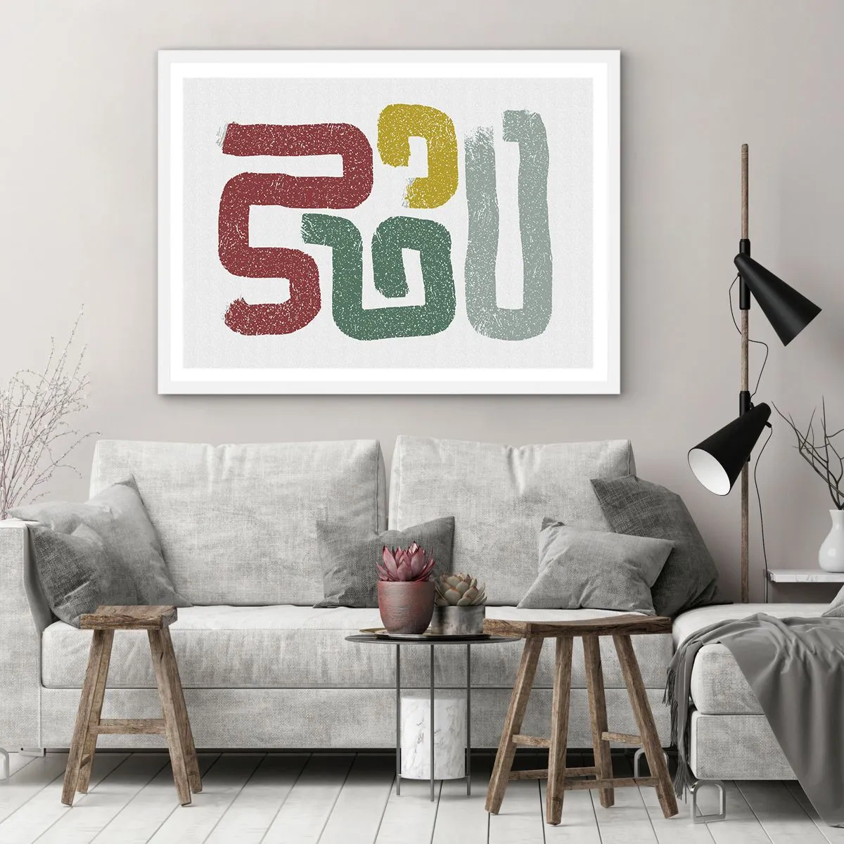 Plagát v bielom ráme - V neznámom jazyku - 70x50 cm
