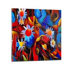 Obraz na skle - Farby života - 50x50 cm