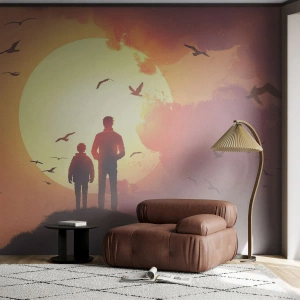 Samolepiaca Fototapeta Deluxe Sticker - So slnkom tvári v tvár - Abstrakcia, Fantázia, Kus - 250x175 cm