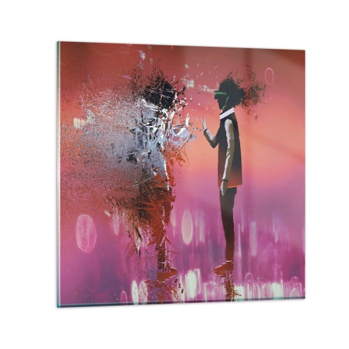 Obraz na skle - Je možné nahliadnuť do seba? - 50x50 cm