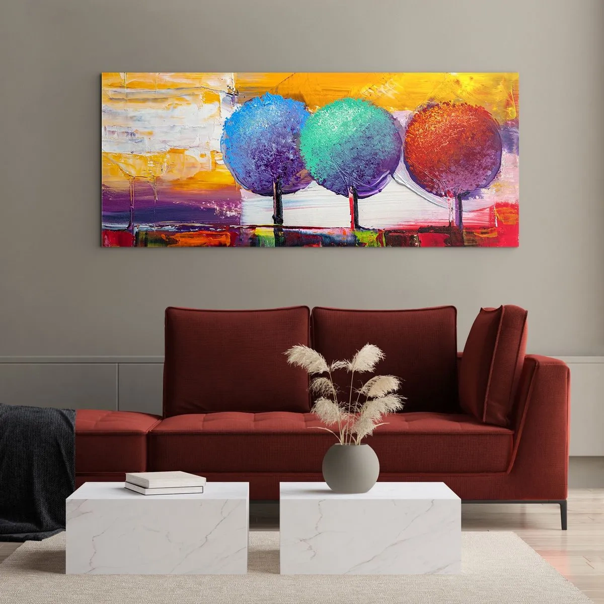 Obraz na skle - Do tretice všetko dobré - 120x50 cm