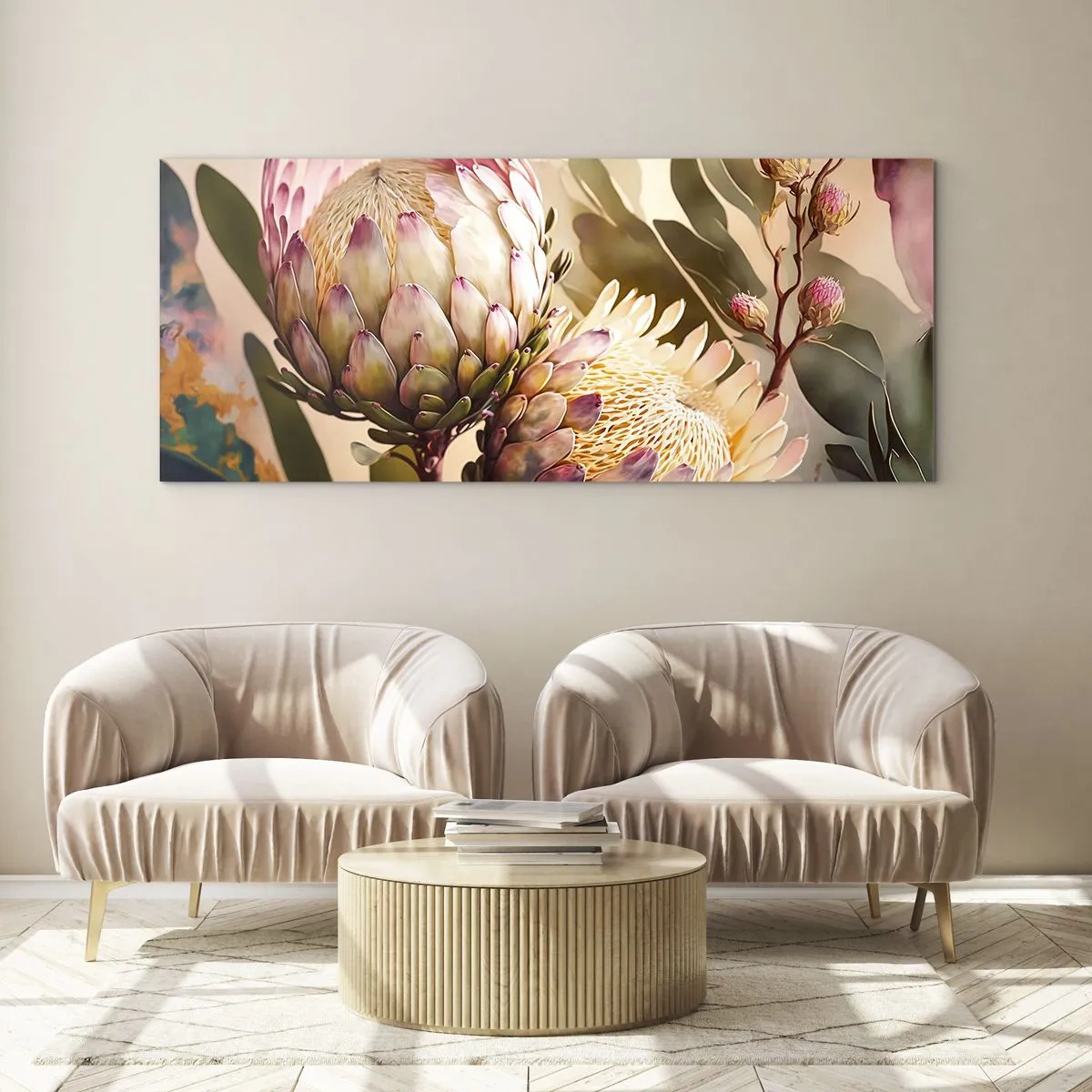 Obraz na skle - Nežne objaté - 100x40 cm
