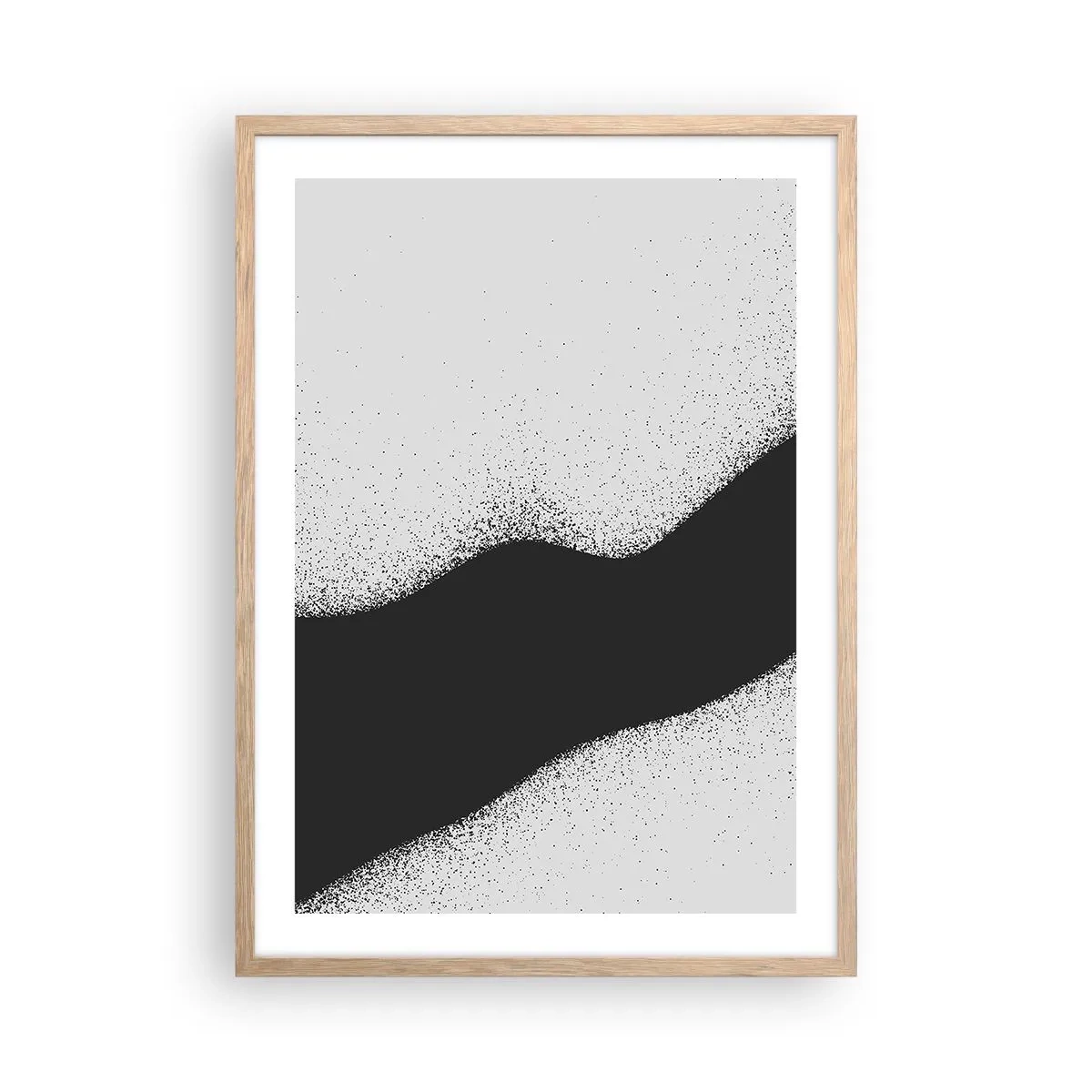 Plagát v ráme zo svetlého duba - Plynulá rovnováha - 50x70 cm