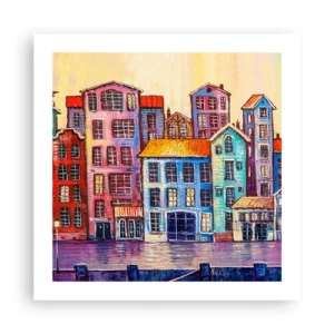 Plagát - Mesto ako z rozprávky - 50x50 cm