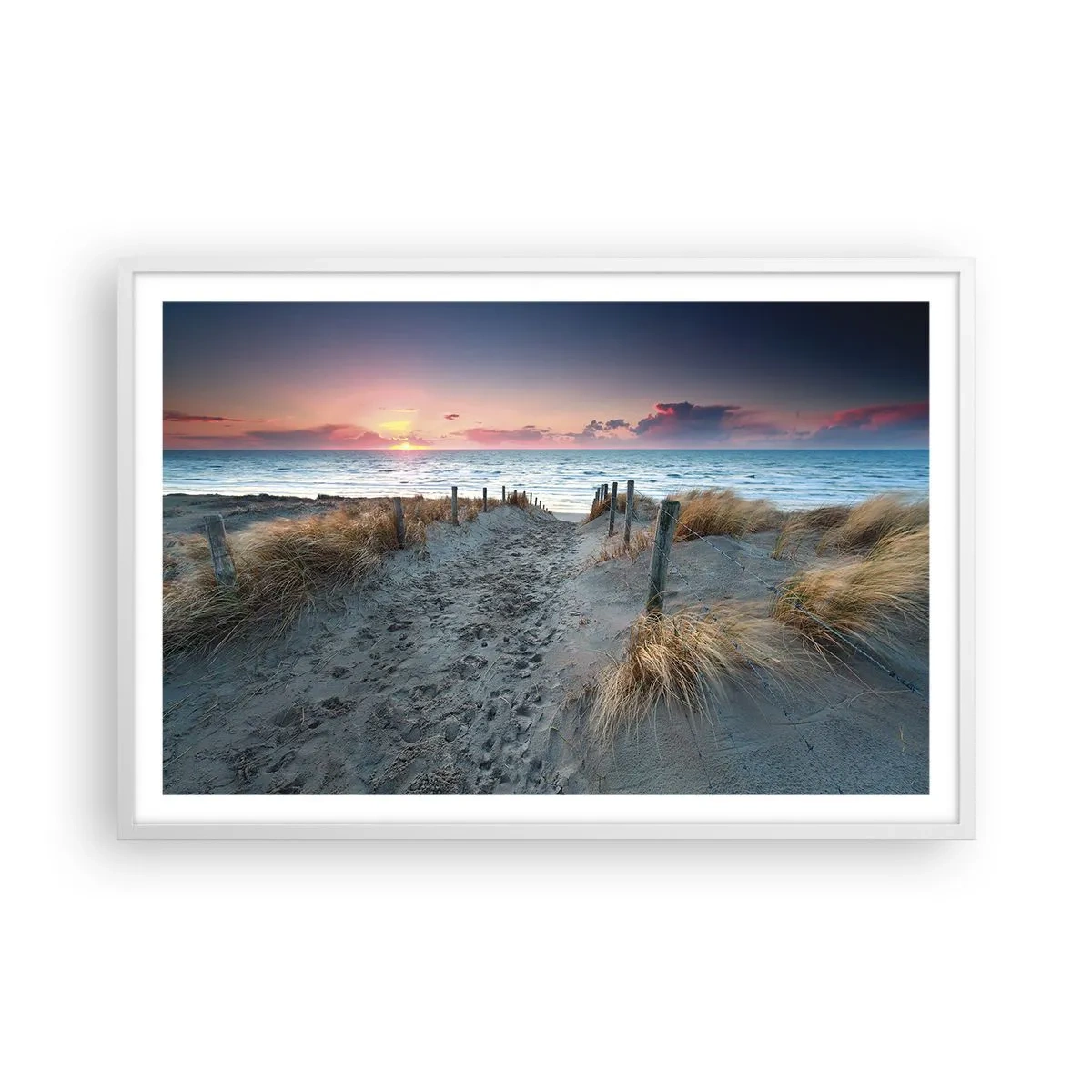 Plagát v bielom ráme - Šiel by som s tebou na kraj světa… - 91x61 cm