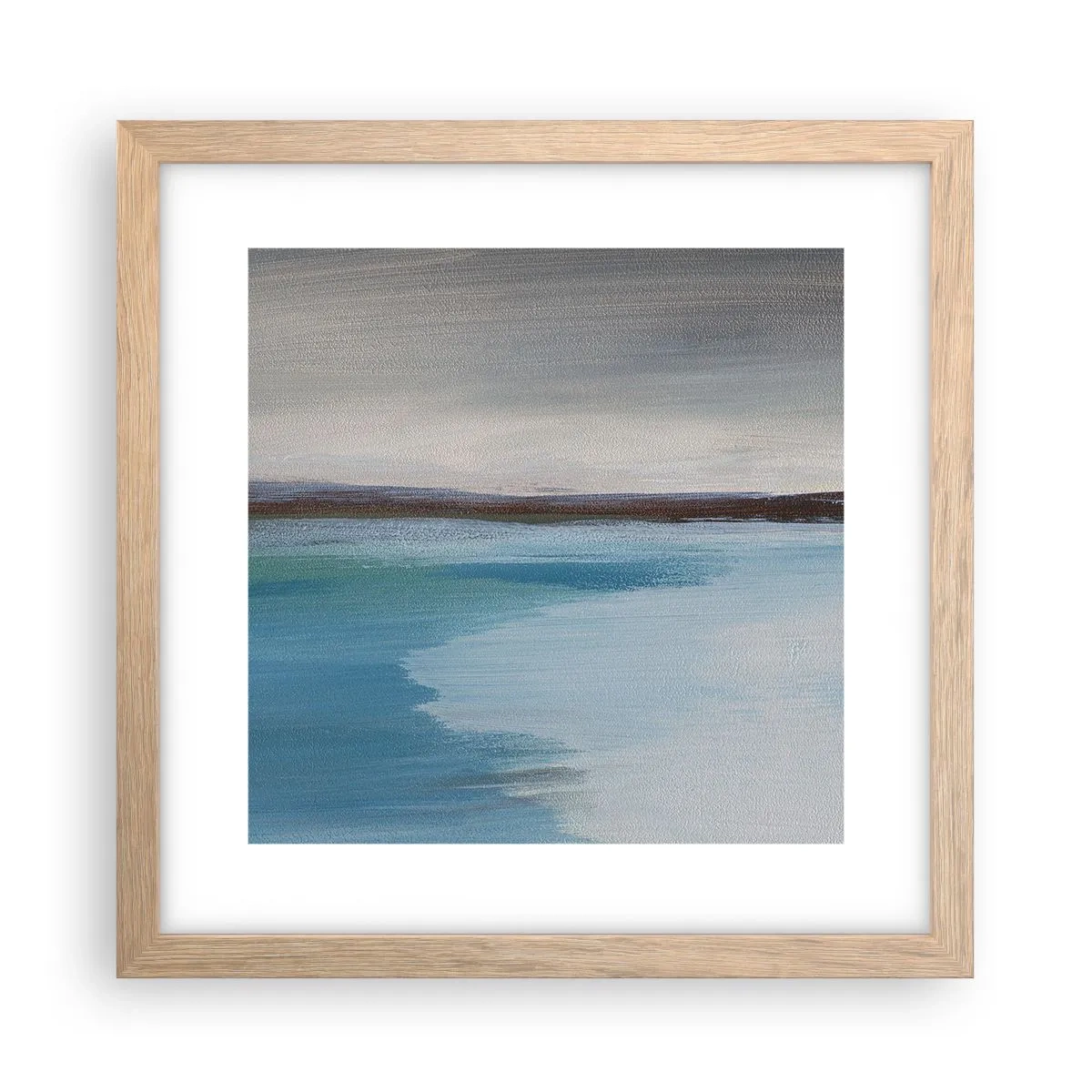 Plagát v ráme zo svetlého duba - Horizontálna krajina - 30x30 cm