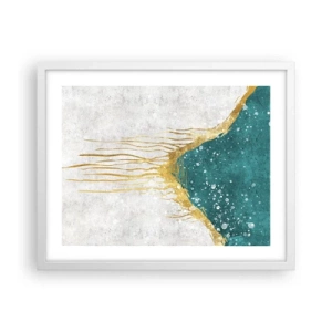 Plagát v bielom ráme - Zlatý príliv - 50x40 cm