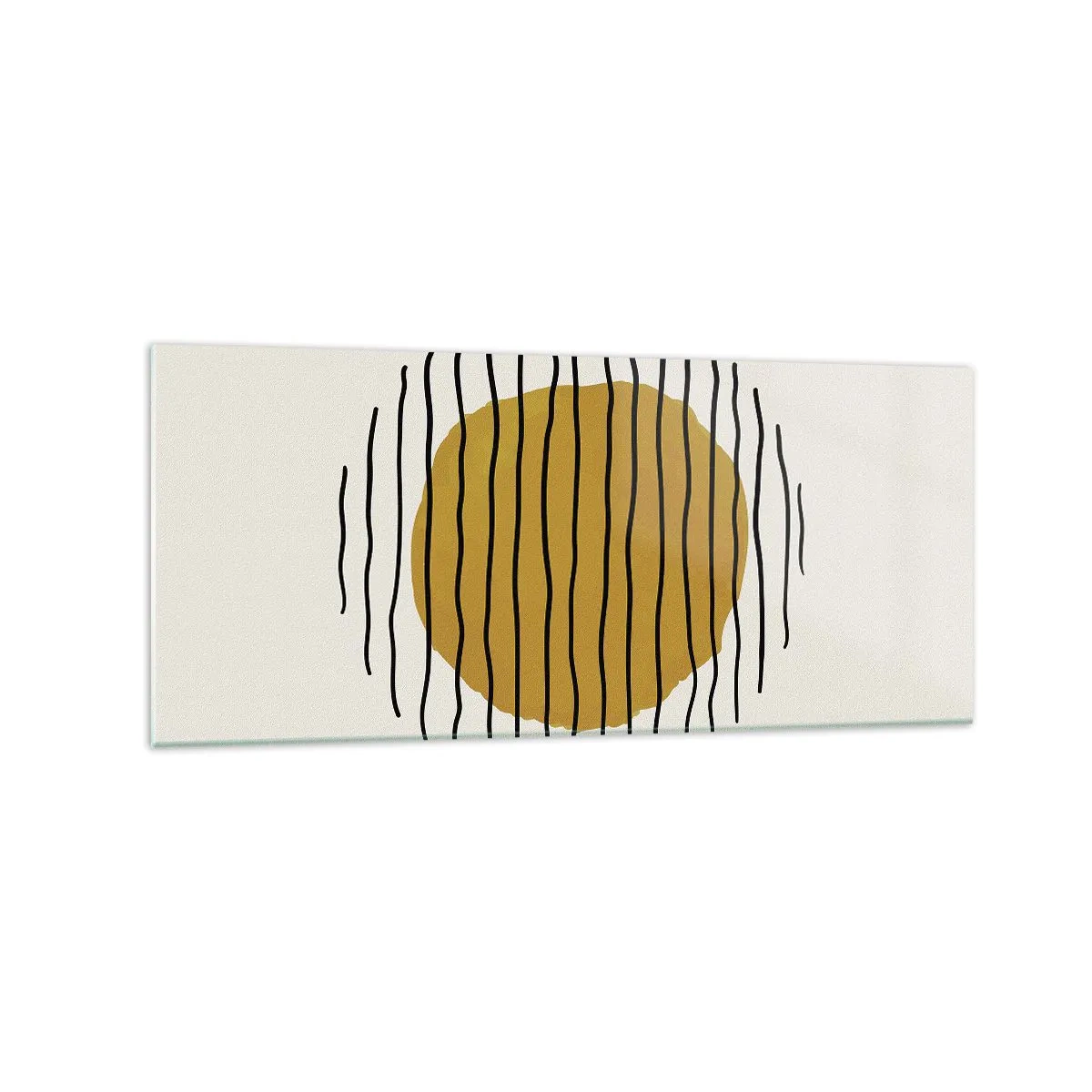 Obraz na skle - Abstrakcia kmitajúca žiarom - 120x50 cm