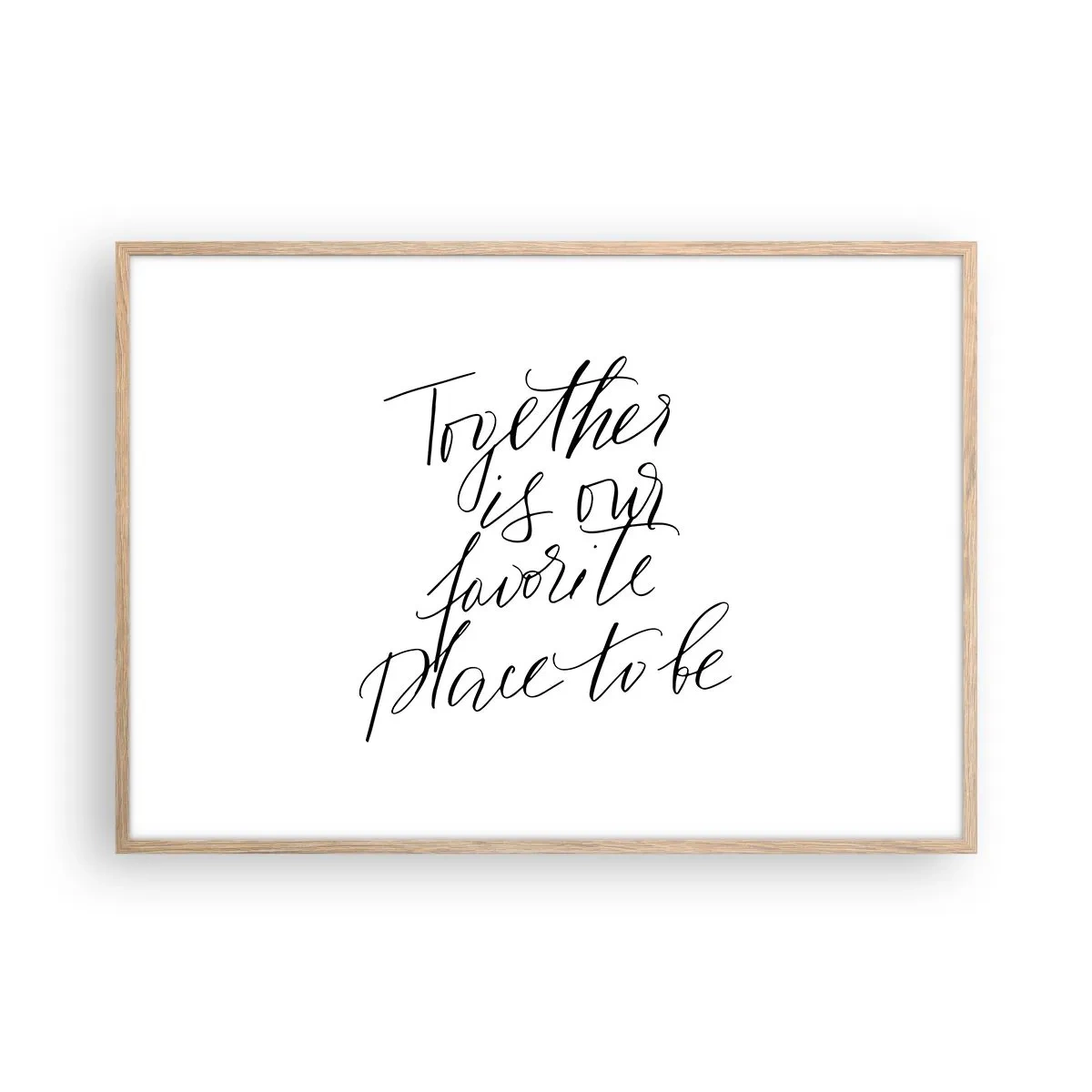 Plagát v ráme zo svetlého duba - Cítite to tiež? - 100x70 cm