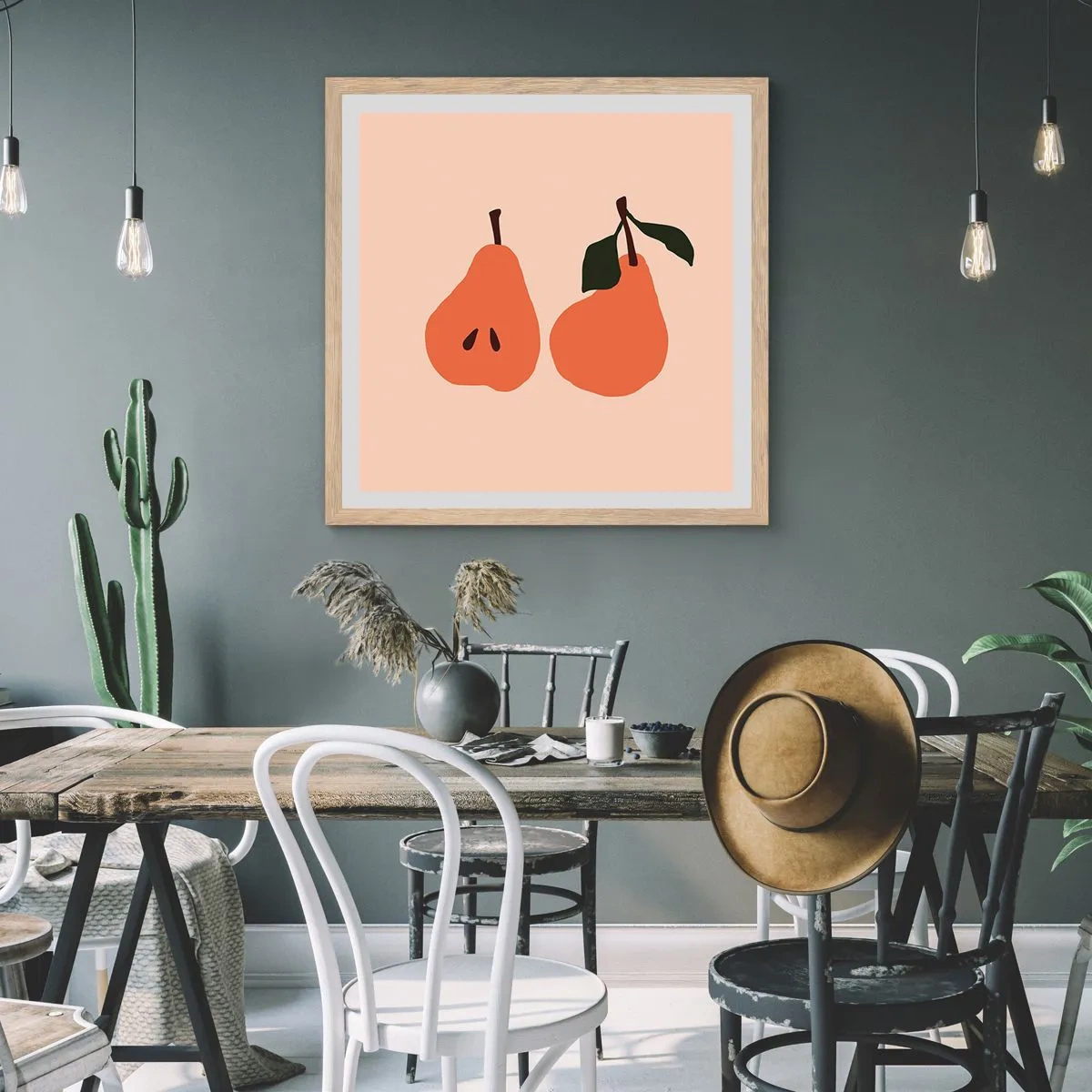 Plagát v ráme zo svetlého duba - Číra sladkosť - 40x40 cm