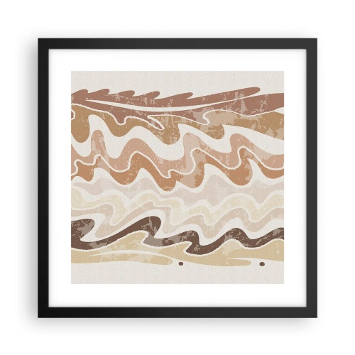 Plagát v čiernom ráme - Dobrá energia – dobré emócie - 40x40 cm