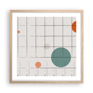 Plagát v ráme zo svetlého duba - Uväznené. My alebo ony? - 50x50 cm