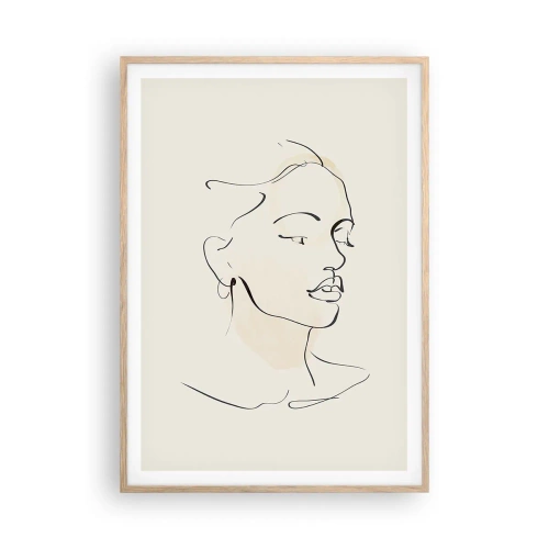 Plagát v ráme zo svetlého duba - Výrazným ťahom - 70x100 cm