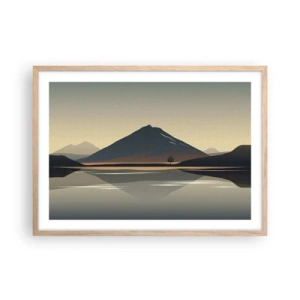 Plagát v ráme zo svetlého duba - Zrkadlový odraz - 70x50 cm