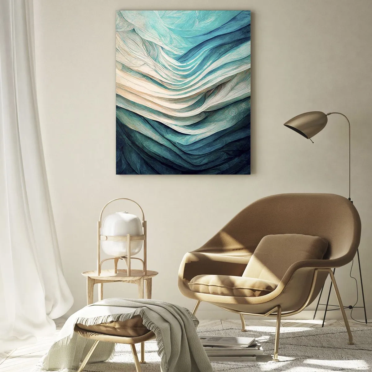 Obraz na skle - Modrá neukojiteľnosť - 80x120 cm