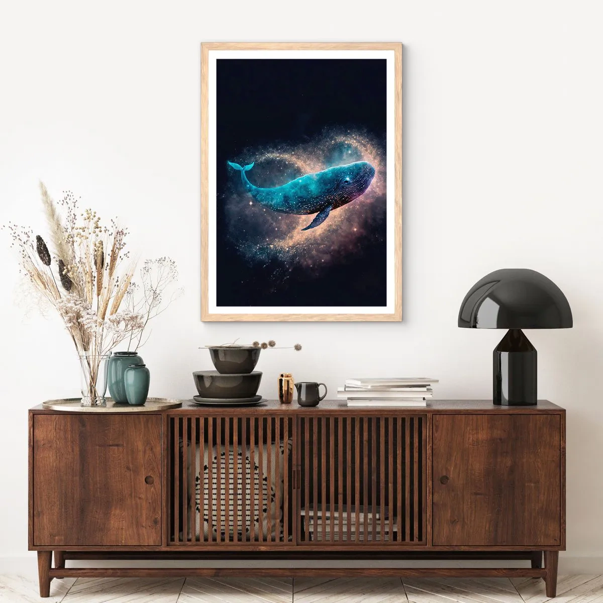Plagát v ráme zo svetlého duba - Existuje taký svet… - 70x100 cm