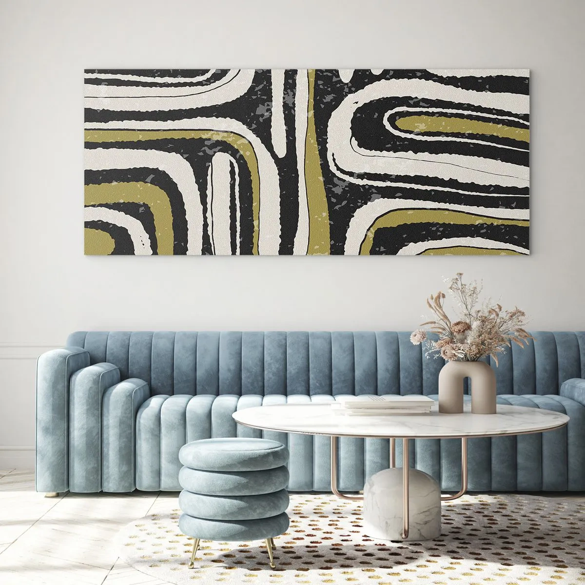 Obraz na skle - Kompozícia: trakty a uličky - 160x50 cm