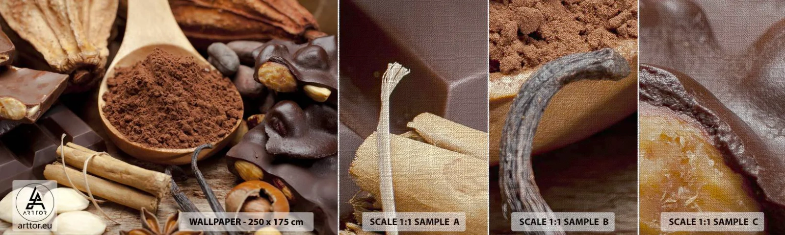 Vzorka fototapety Premium Canvas - Najlepšie na smútok - Gastronómia, Čokoláda, Káva - 100x30 cm