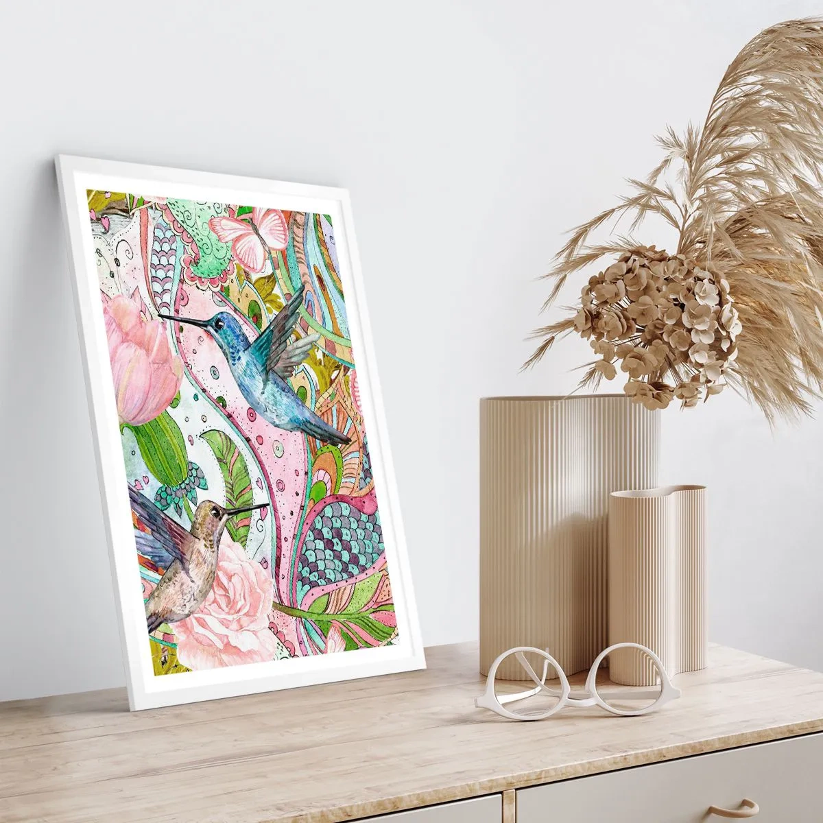 Plagát v bielom ráme - Zamotané do lián - 61x91 cm