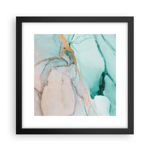 Plagát v čiernom ráme - Tanec tvarov a farieb - 30x30 cm