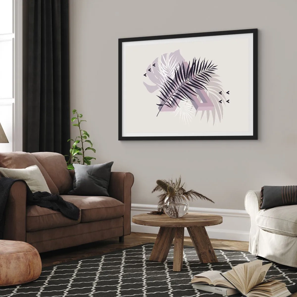 Plagát v čiernom ráme - Tieň tieňa - 70x50 cm