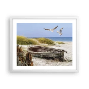 Plagát v bielom ráme - Vetrom ožiarené - 50x40 cm