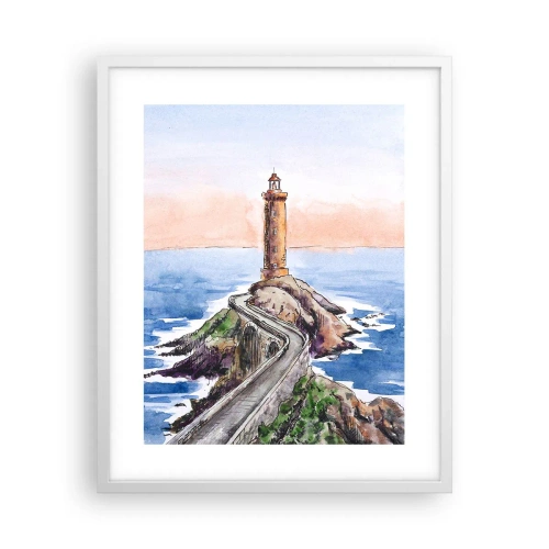 Plagát v bielom ráme - Tvárou v tvár moru - 40x50 cm