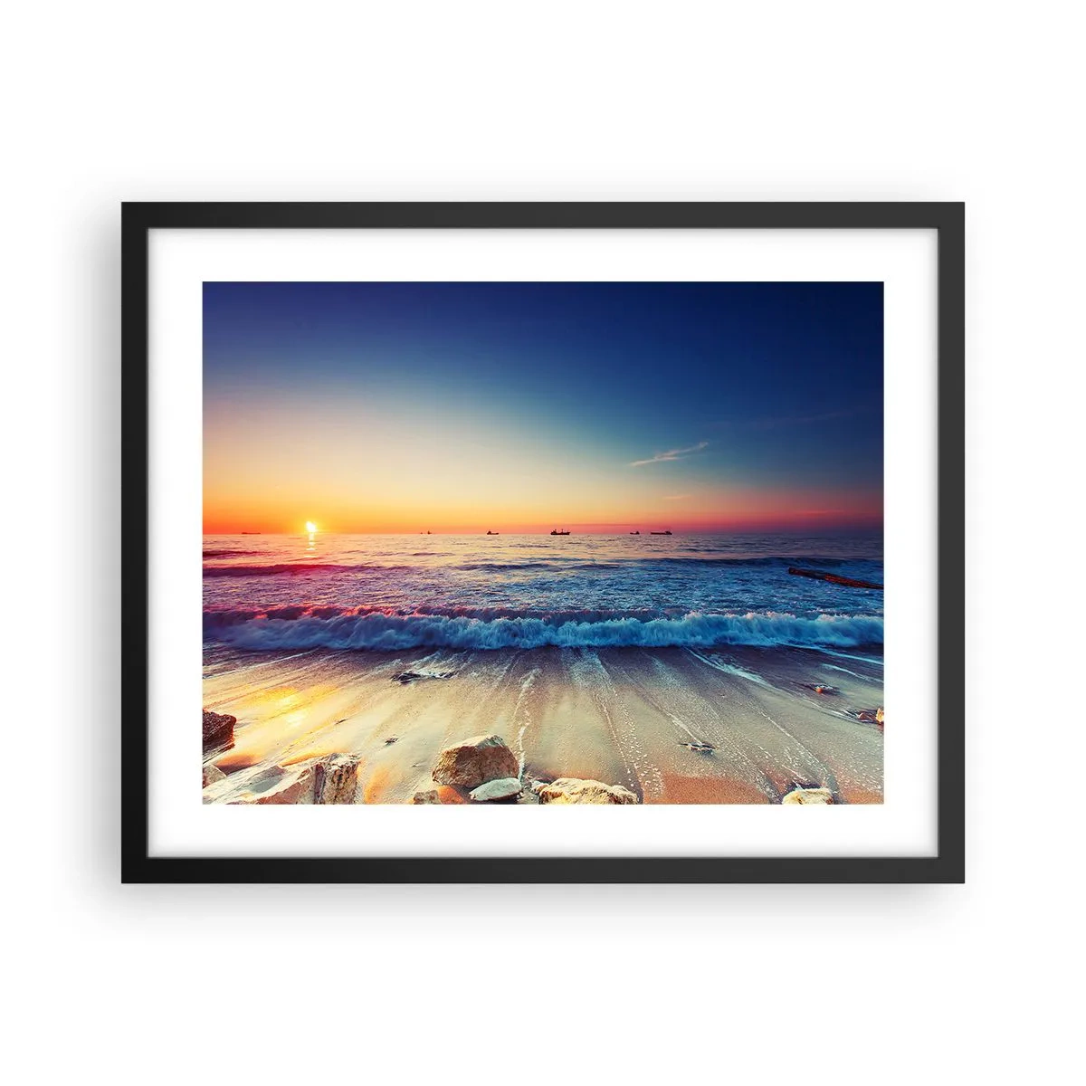 Plagát v čiernom ráme - Čo je za obzorom? - 50x40 cm