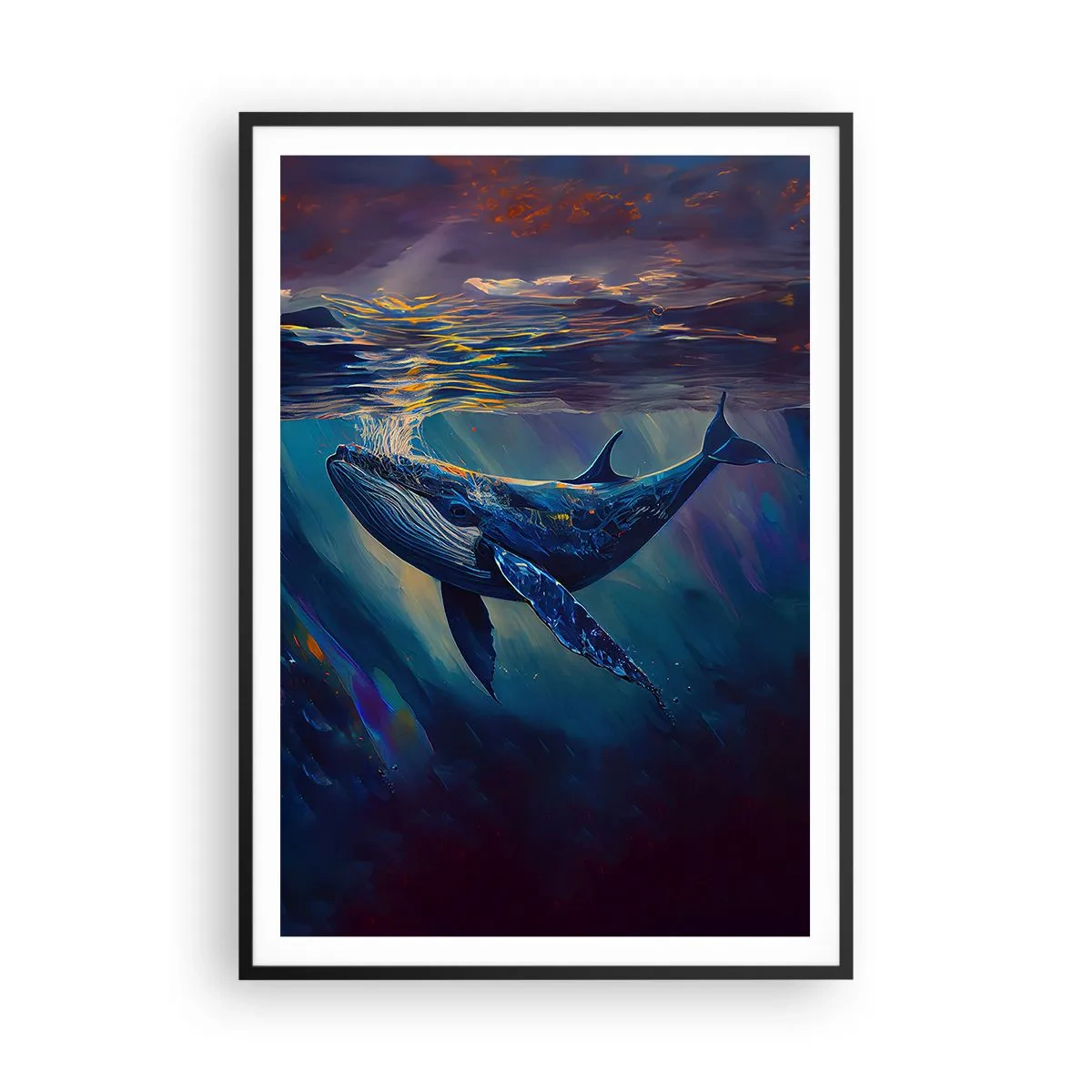 Plagát v čiernom ráme - Vitaj v mojom svete - 70x100 cm