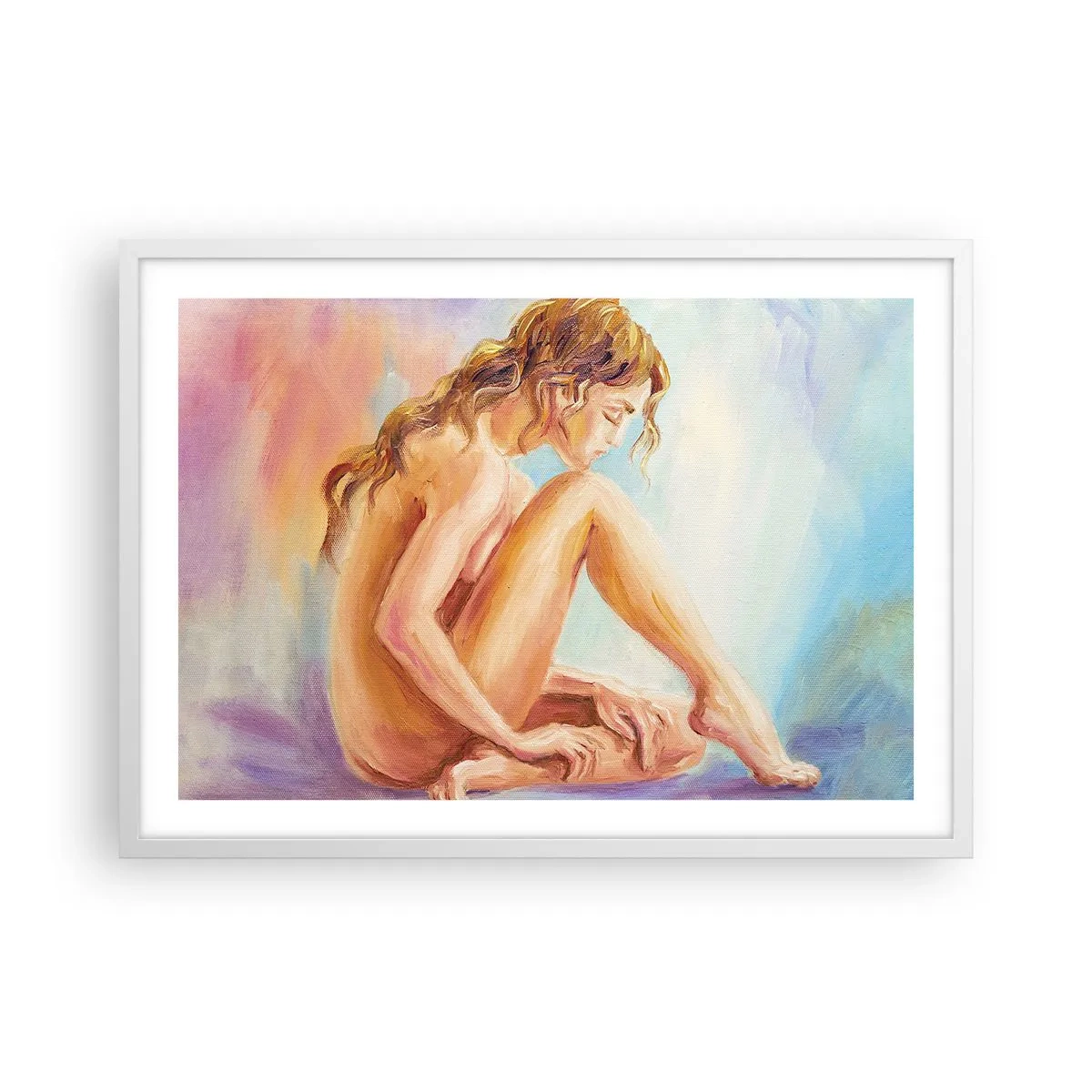 Plagát v bielom ráme - Akt mladosti - 70x50 cm