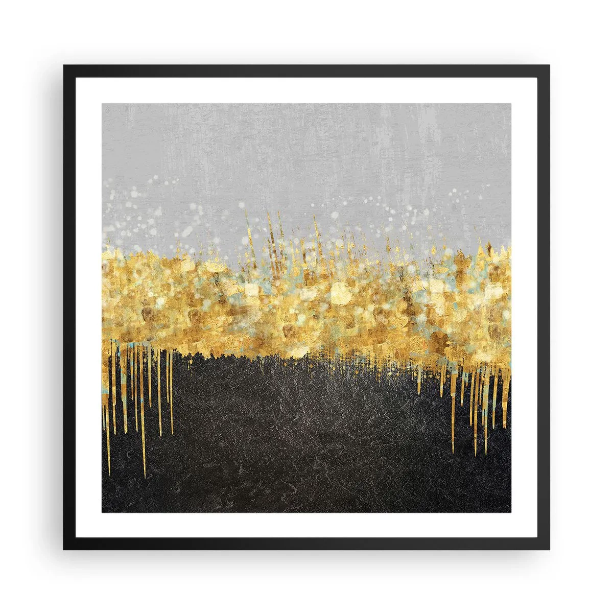 Plagát v čiernom ráme - Dovnútra a nahor - 60x60 cm