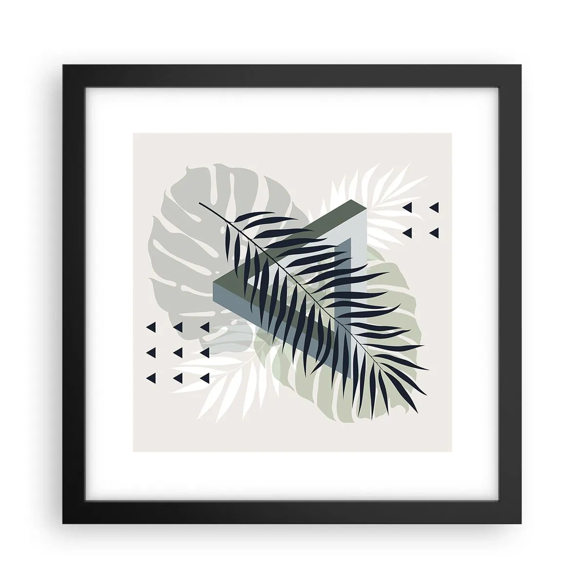 Plagát v čiernom ráme - Príroda a geometria – dva poriadky? - 30x30 cm