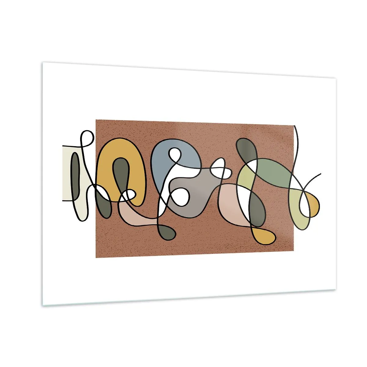 Obraz na skle - Abstrakcia, ktorá stojí za úsmev - 100x70 cm