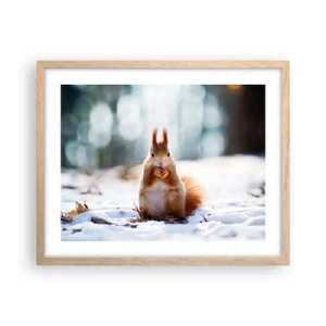 Plagát v ráme zo svetlého duba - Čo sa tak pozeráš? - 50x40 cm