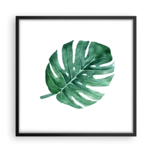 Plagát v čiernom ráme - Zelený koncept - 50x50 cm
