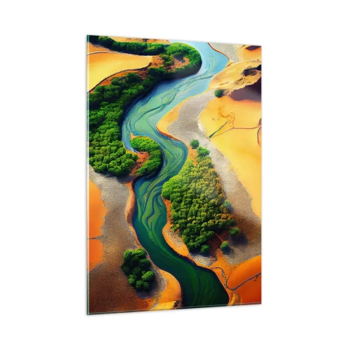Obraz na skle - Životodarná rieka - 50x70 cm