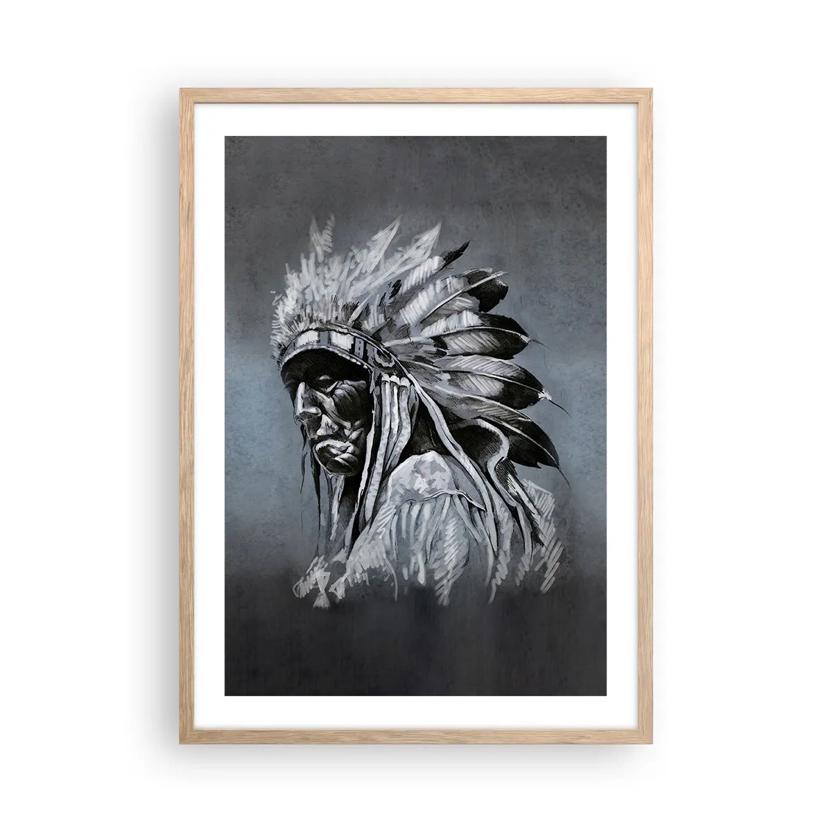 Plagát v ráme zo svetlého duba - Návrat k základom - 50x70 cm