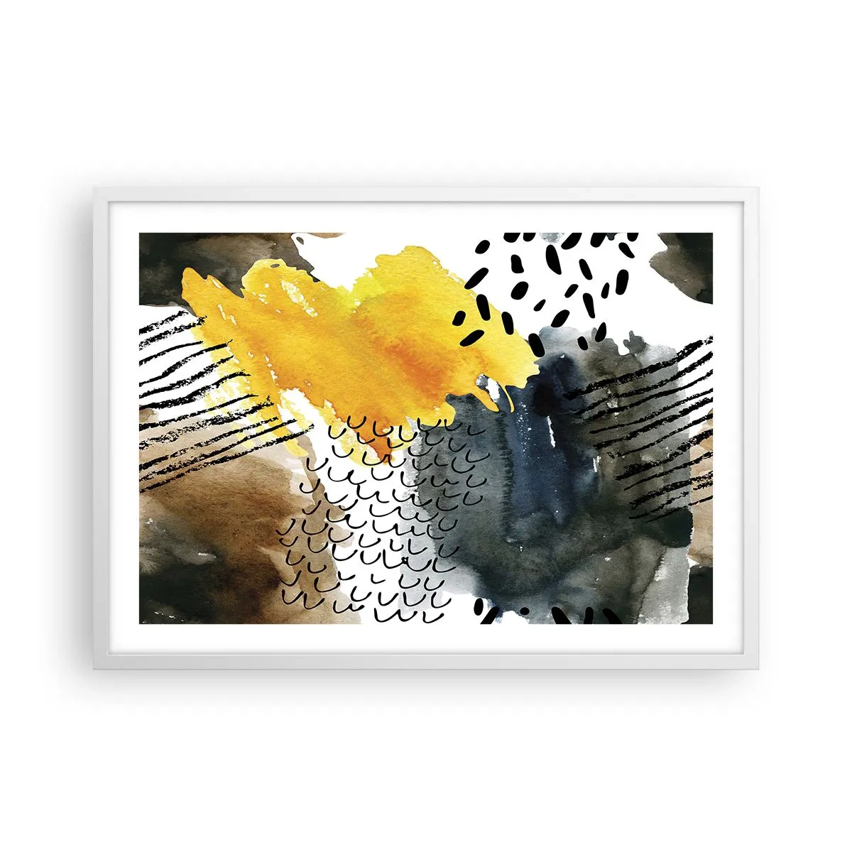Plagát v bielom ráme - Stretnutie živlov - 70x50 cm